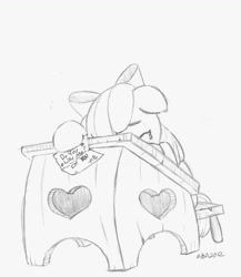 Size: 1000x1153 | Tagged: safe, artist:abronyaccount, apple bloom, crying, heartbreak, rejection, sad, shipping denied