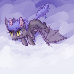 Size: 1280x1280 | Tagged: safe, artist:chromaskunk, derpibooru import, oc, oc only, bat pony, pony, solo