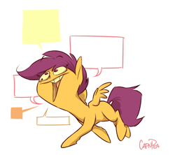 Size: 900x800 | Tagged: safe, artist:capnpea, derpibooru import, scootaloo, pegasus, pony, female, filly, simple background, solo, white background