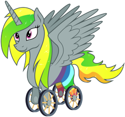 Size: 6000x5625 | Tagged: safe, artist:masem, artist:php87, derpibooru import, oc, oc only, oc:wheely bopper, alicorn, original species, absurd resolution, alicorn oc, colored, princess, race swap, solo, vector, wheelicorn