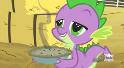 Size: 852x469 | Tagged: safe, screencap, spike, dragon, spike at your service, male, pie