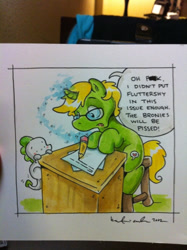 Size: 478x640 | Tagged: safe, artist:katiecandraw, derpibooru import, dragon, baby dragon, glasses, katie cook, ponified, self insertion, vulgar