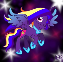 Size: 849x840 | Tagged: safe, artist:ilsebartoluci, derpibooru import, oc, oc only, alicorn, pony, alicorn oc, donut steel, solo