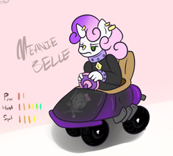 Size: 766x688 | Tagged: safe, artist:phillnana, sweetie belle, mario kart, meaniebelle, parody, tumblr, tumblrpon