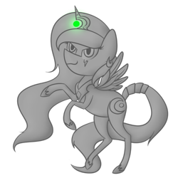 Size: 894x894 | Tagged: safe, artist:ikyukyu, derpibooru import, oc, oc only, alicorn, pony, alicorn oc, solo, statue, stone