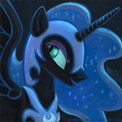 Size: 509x509 | Tagged: safe, artist:kenket, artist:spainfischer, derpibooru import, nightmare moon, solo, traditional art