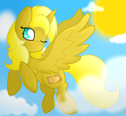 Size: 2600x2400 | Tagged: safe, artist:scootaloo hippy, oc, oc only, oc:ticket, alicorn, pony, alicorn oc, solo