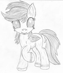 Size: 557x649 | Tagged: safe, artist:liquidarrow-x, derpibooru import, scootaloo, solo, traditional art, unshorn fetlocks