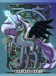 Size: 585x800 | Tagged: safe, nightmare rarity, pony, unicorn, spoiler:comic, female, horn, mare, solo, two toned mane