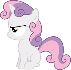 Size: 267x263 | Tagged: safe, artist:qazwsx302, derpibooru import, sweetie belle, serious face, simple background, solo, svg, transparent background, unamused, vector