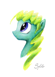 Size: 1038x1457 | Tagged: safe, artist:syncallio, derpibooru import, morning glory, g1, bust, g1 to g4, generation leap, portrait, solo, traditional art