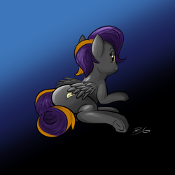 Size: 3000x3000 | Tagged: safe, artist:swiftsketchpone, oc, oc only, oc:dusk, pegasus, pony, prone, underhoof