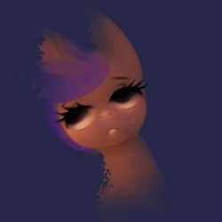 Size: 800x800 | Tagged: safe, artist:pipomanager-mimmi, derpibooru import, scootaloo, crying, solo, surreal