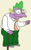 Size: 586x959 | Tagged: safe, edit, spike, dragon, hans moleman, solo, the simpsons