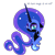 Size: 600x600 | Tagged: safe, artist:mintatheena, derpibooru import, nightmare moon, bust, simple background, solo