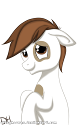 Size: 2463x4000 | Tagged: safe, artist:shiarr, pipsqueak, earth pony, pony, brown mane, male, older, simple background, solo, stallion, white background