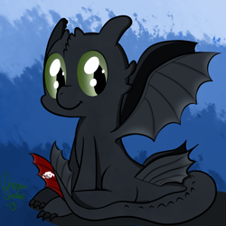 Size: 1000x1000 | Tagged: safe, artist:dreamsnake, derpibooru import, crossover, how to train your dragon, ponified, prosthetics, toothless the dragon