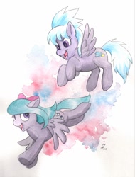 Size: 608x800 | Tagged: safe, artist:helicityponi, derpibooru import, cloudchaser, flitter, pegasus, pony, happy, smiling