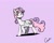 Size: 1280x1024 | Tagged: safe, artist:ultra, derpibooru import, sweetie belle, pony, unicorn, bag, female, looking at you, saddle bag, signature, simple background, smiling, solo