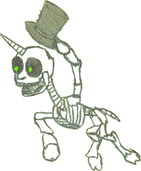 Size: 576x695 | Tagged: safe, artist:bubsakavermin, derpibooru import, oc, oc only, oc:skelly bones, hat, mr. bones, ponified, simple background, skeleton, solo, spooky, the ride never ends, top hat, transparent background