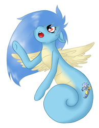 Size: 788x1013 | Tagged: safe, artist:mondlichtkatze, derpibooru import, merpony, sea pony, seahorse, horsea, pokémon, ponified, solo