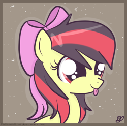 Size: 492x489 | Tagged: safe, artist:balloons504, oc, oc only, filly, tongue out
