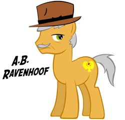 Size: 584x564 | Tagged: safe, daring do, ab ravenhoof, abner ravenwood, fedora, hat