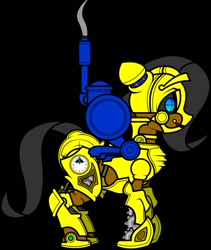 Size: 822x973 | Tagged: safe, artist:inkwell, derpibooru import, robot, clock, mech, steampunk