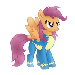 Size: 894x894 | Tagged: safe, artist:lolalita264, derpibooru import, scootaloo, older, solo, wonderbolts uniform