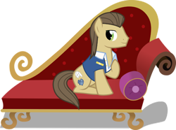 Size: 500x372 | Tagged: dead source, safe, artist:toughbluff, davenport, background pony, fainting couch, simple background, sofa, transparent background, vector