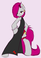 Size: 901x1270 | Tagged: safe, artist:kryptchild, derpibooru import, oc, oc only, spider, clothes, dress, garter belt, kryprfoal, panties, pony prom, underwear