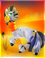 Size: 2550x3300 | Tagged: safe, artist:amberdragonling, derpibooru import, zecora, zebra, solo