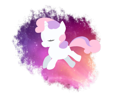 Size: 1000x800 | Tagged: safe, artist:zyrvis, sweetie belle, floating, solo, space