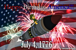 Size: 2025x1350 | Tagged: safe, artist:ethanchang, derpibooru import, oc, oc only, 4th of july, american independence day, independence day, missile, united states