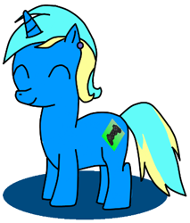 Size: 345x405 | Tagged: safe, artist:crazedwhitedude, oc, oc only, pony, unicorn, smiling