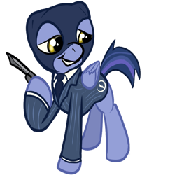 Size: 587x587 | Tagged: safe, artist:desert-sage, derpibooru import, ponified, solo, spy, team fortress 2