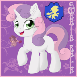 Size: 800x800 | Tagged: safe, artist:unisoleil, derpibooru import, sweetie belle, pony, unicorn, female, filly, solo