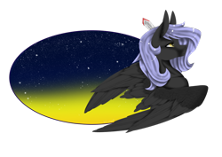 Size: 1024x724 | Tagged: safe, artist:oneiria-fylakas, oc, oc only, oc:cloudy night, pegasus, pony, female, mare, solo, space, sun