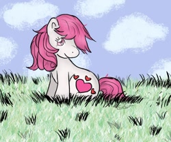 Size: 1360x1129 | Tagged: safe, artist:chiuuchiuu, derpibooru import, sweetheart, g1, my little pony tales, solo