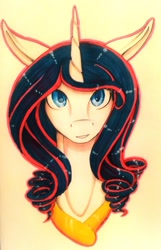 Size: 1024x1595 | Tagged: safe, artist:oneiria-fylakas, pony, bust, female, great britain, mare, nation ponies, ponified, portrait, solo, traditional art