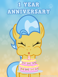 Size: 600x800 | Tagged: safe, artist:adiwan, doctor fauna, ask the vet pony, cake, puffy cheeks