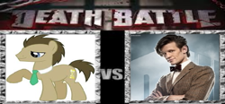 Size: 939x437 | Tagged: safe, artist:cyndaquil123, derpibooru import, doctor whooves, death battle, doctor who