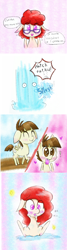 Size: 568x2124 | Tagged: safe, artist:danadyu, derpibooru import, featherweight, twist, ask-twist, comic, female, heart, male, palindrome get, shipping, straight, water, wet mane