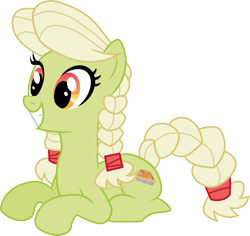 Size: 2338x2204 | Tagged: safe, artist:tourniquetmuffin, derpibooru import, granny smith, simple background, solo, transparent background, vector, young granny smith