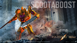 Size: 1920x1080 | Tagged: safe, derpibooru import, scootaloo, robot, crossover, jaeger, pacific rim