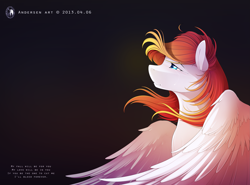 Size: 3425x2536 | Tagged: safe, artist:antiander, oc, oc only, pegasus, pony, bust, crying, female, gradient background, large wings, looking up, mare, portrait, solo, spread wings, windswept mane, wings