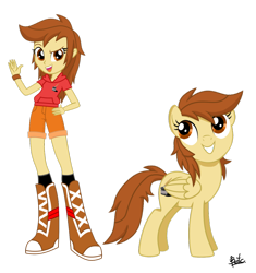 Size: 1024x1089 | Tagged: safe, artist:benkomilk, derpibooru import, oc, oc only, pegasus, pony, equestria girls, boots, equestria girls-ified, humanized