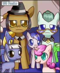 Size: 333x406 | Tagged: safe, artist:solar-slash, derpibooru import, cloudy quartz, igneous rock pie, limestone pie, tornado bolt, twinkleshine, 101 dalmatians, disney, star dreams