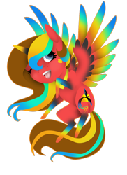 Size: 1024x1409 | Tagged: safe, artist:oneiria-fylakas, oc, oc only, alicorn, chibi, colored wings, female, mare, multicolored wings, simple background, solo, transparent background