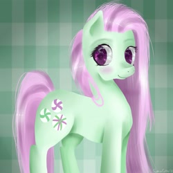 Size: 2267x2267 | Tagged: safe, artist:kyuniko, derpibooru import, minty, pony, mane, solo